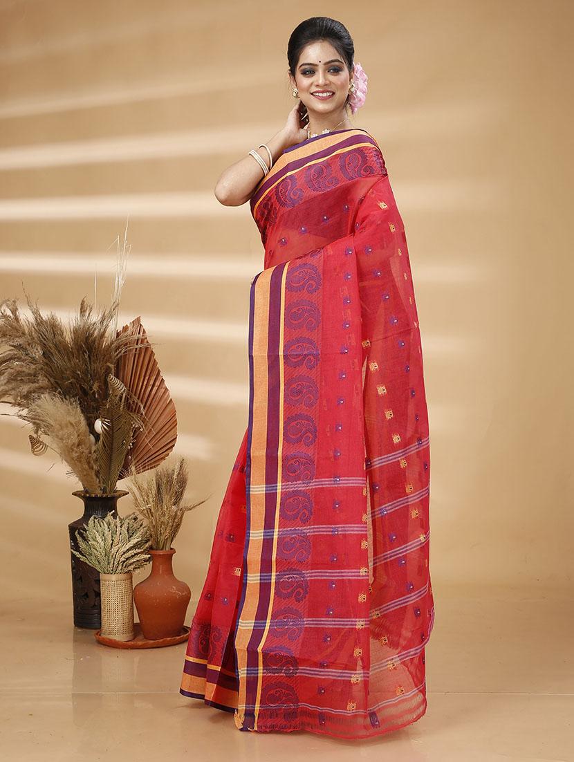 women self design tant saree - 21483510 - Standard Image - 1