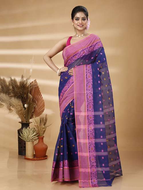 women self design tant saree - 21483514 - Standard Image - 0