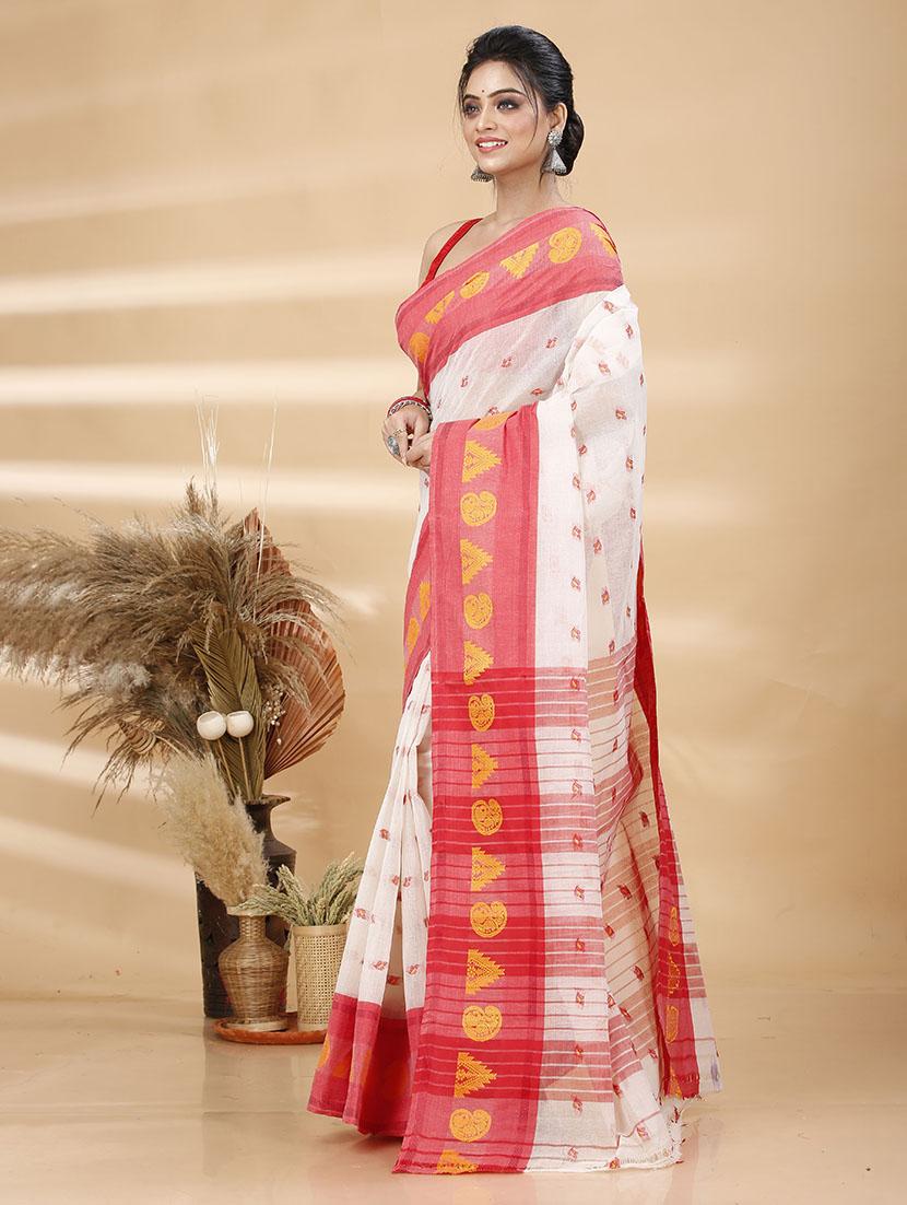 women self design tant saree - 21483522 - Standard Image - 1