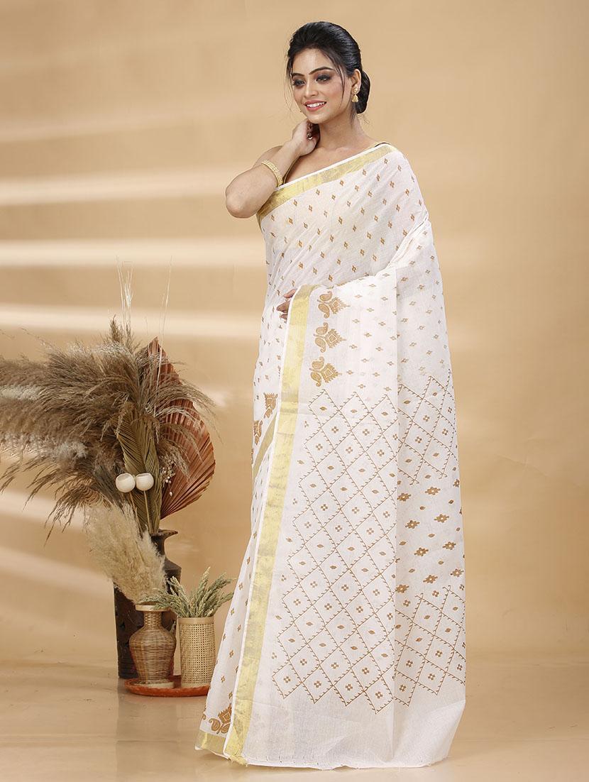 women self design tant saree - 21483532 - Standard Image - 1