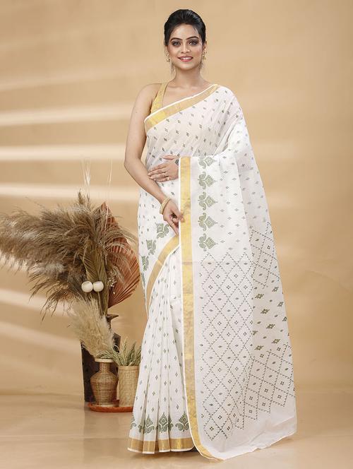 women self design tant saree - 21483533 -  Standard Image - 0