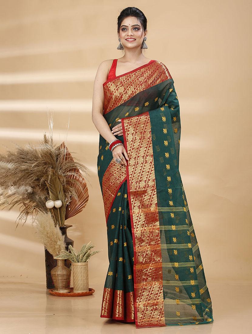 women self design tant saree - 21483541 - Zoom Image - 0