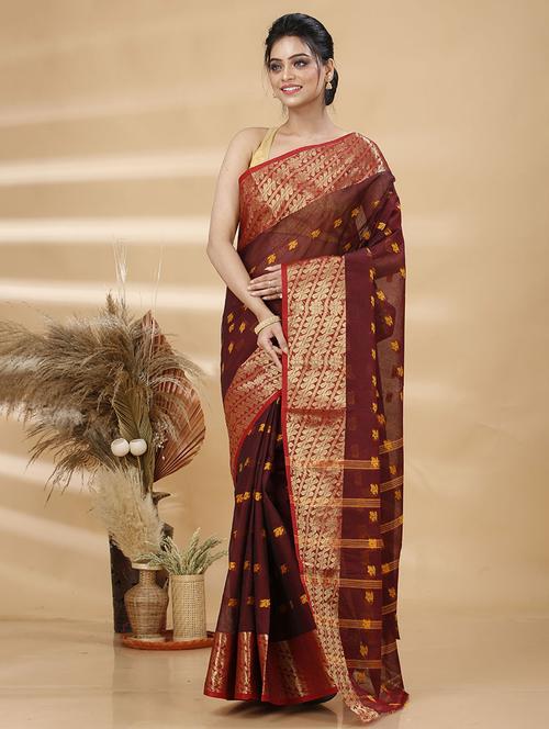 women self design tant saree - 21483542 -  Standard Image - 0