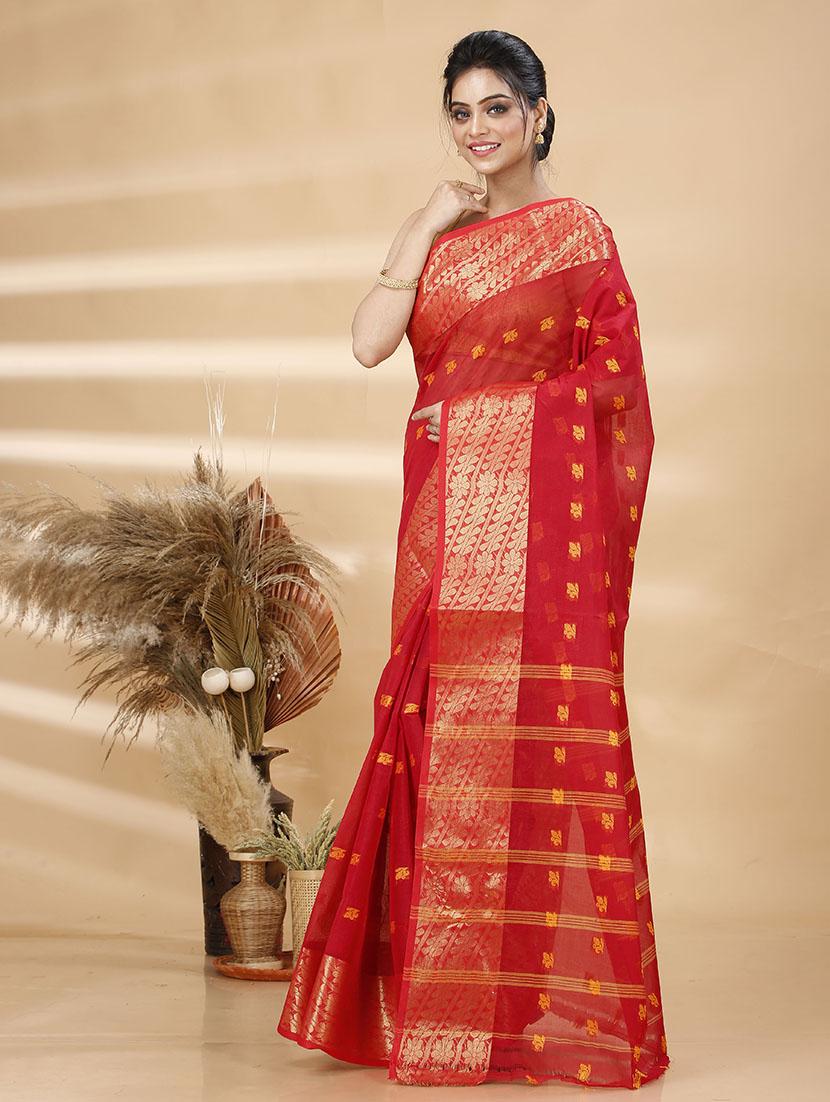 women self design tant saree - 21483543 -  Standard Image - 1