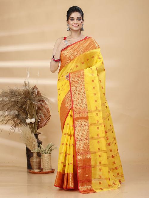 women self design tant saree - 21483544 -  Standard Image - 0