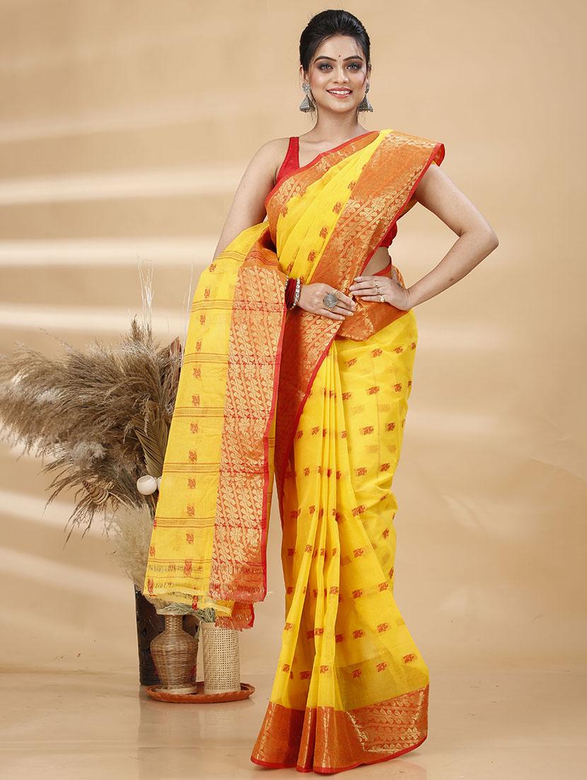 women self design tant saree - 21483544 - Standard Image - 1