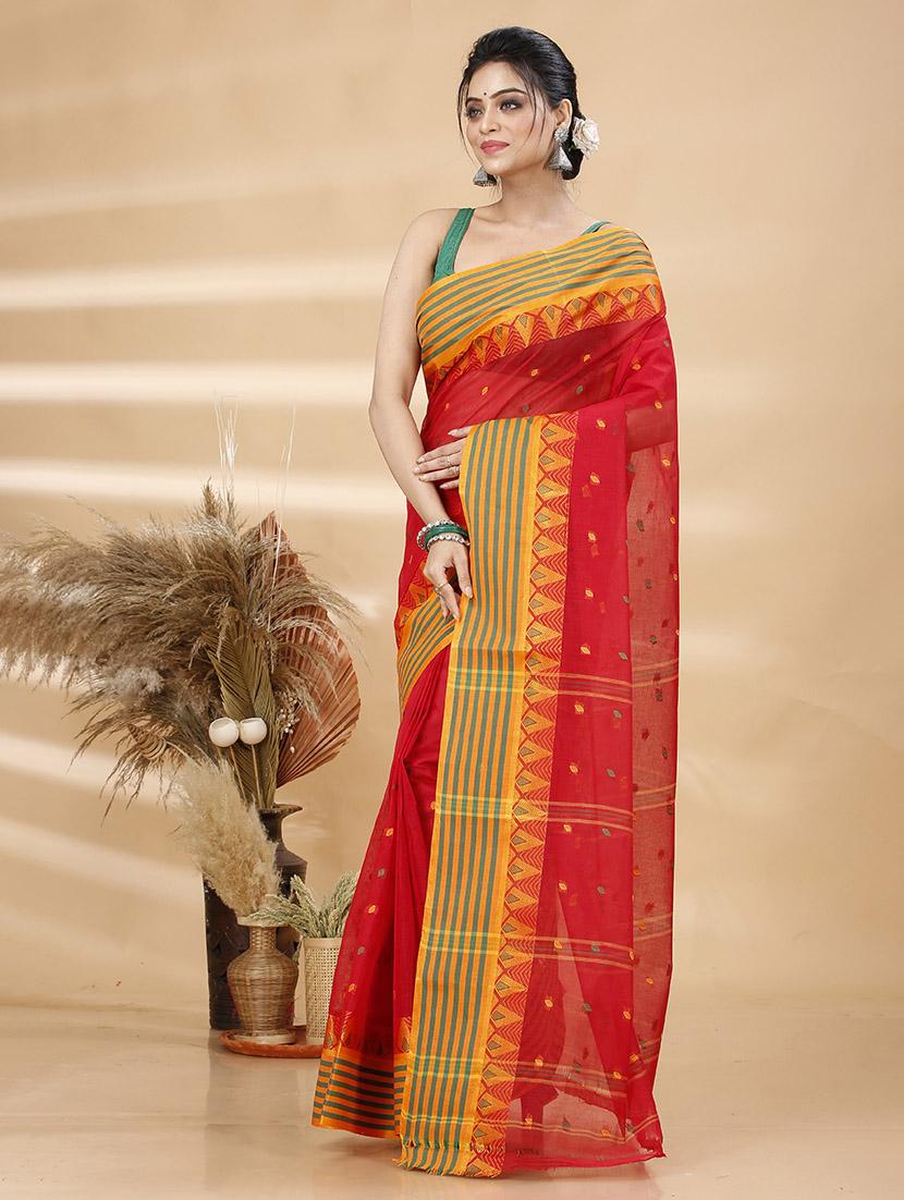 women self design tant saree - 21483548 -  Standard Image - 1