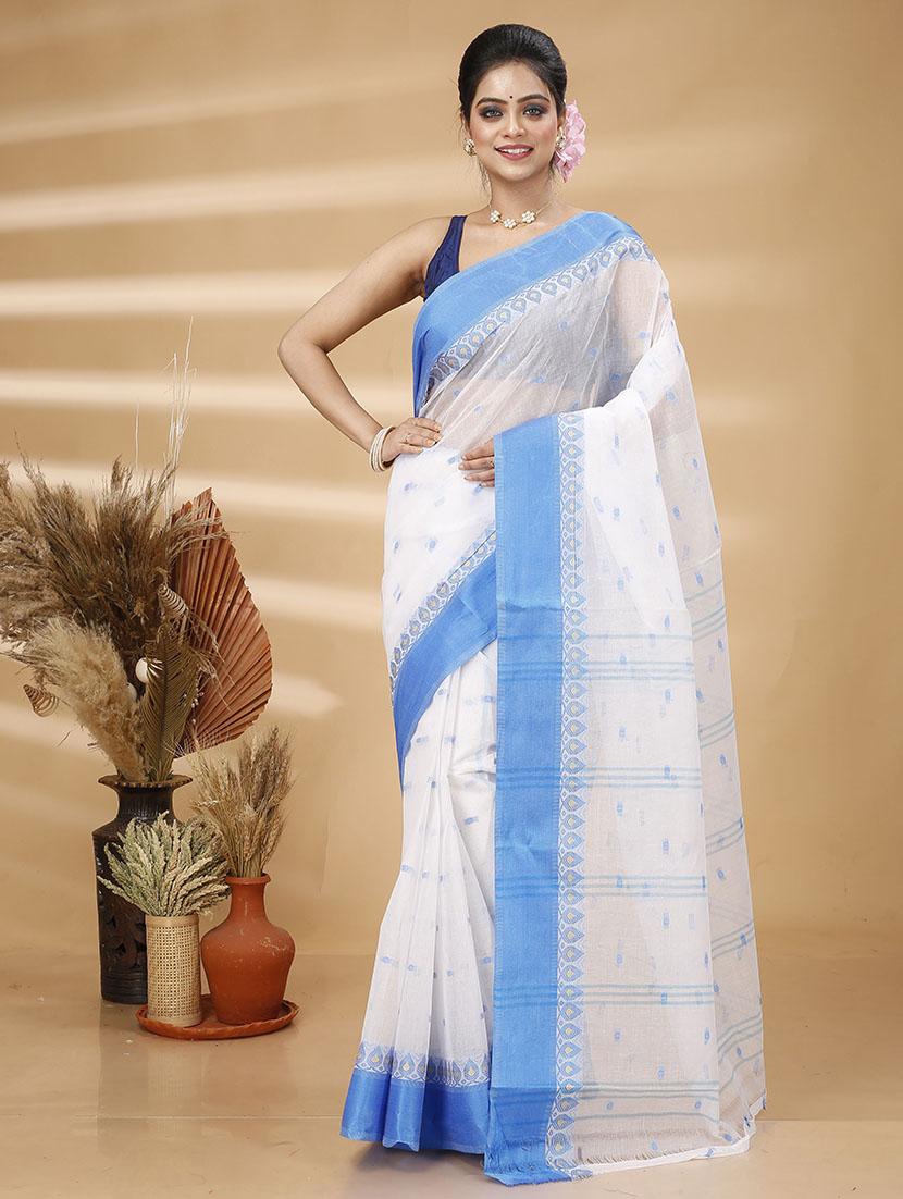 women self design tant saree - 21483549 -  Standard Image - 1
