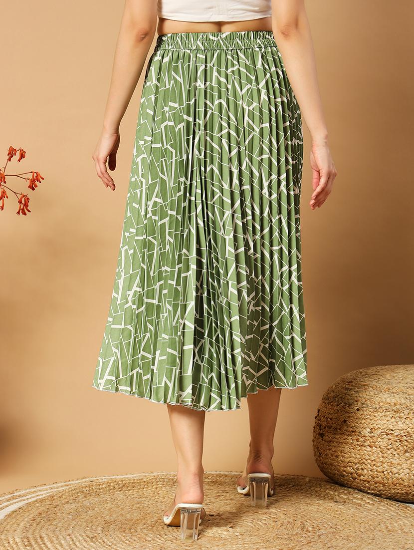 women printed crepe a-line skirt - 21483868 -  Standard Image - 1