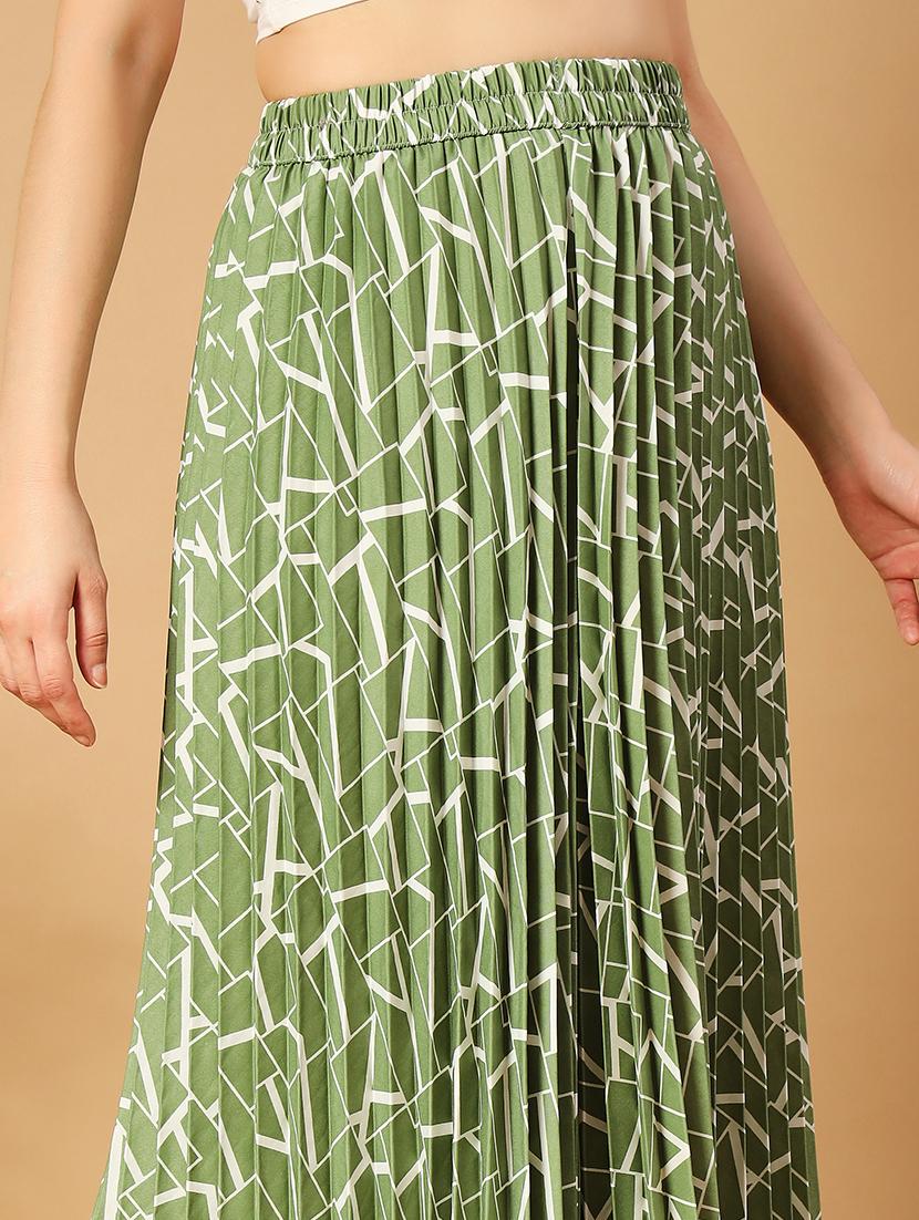women printed crepe a-line skirt - 21483868 - Standard Image - 4