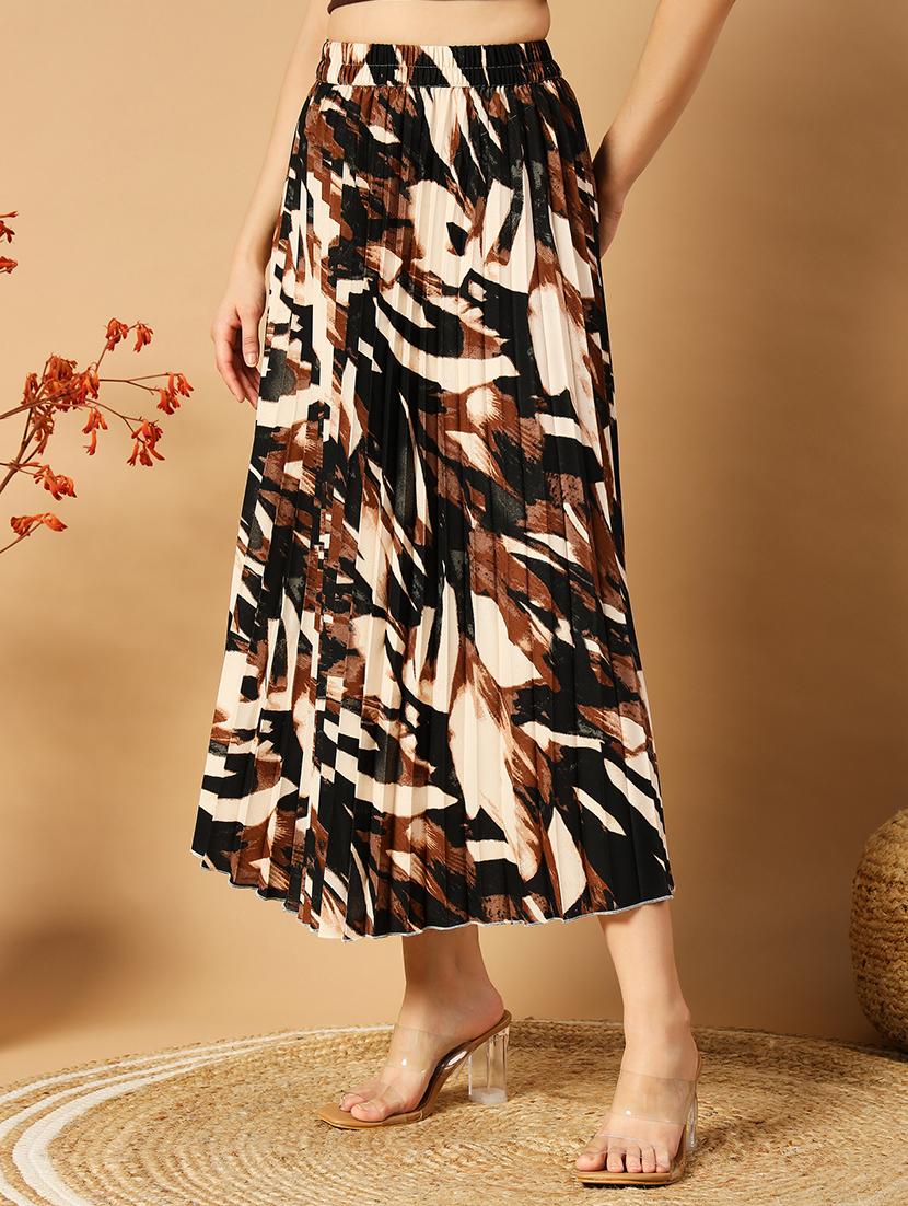 women printed crepe a-line skirt - 21483879 - Zoom Image - 0
