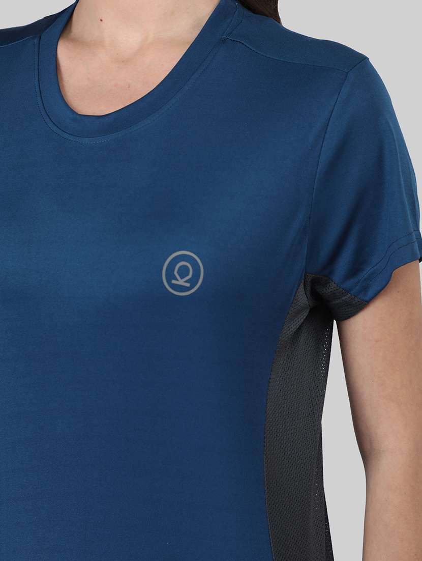 women blue polyester regular t-shirt - 21483956 -  Standard Image - 4