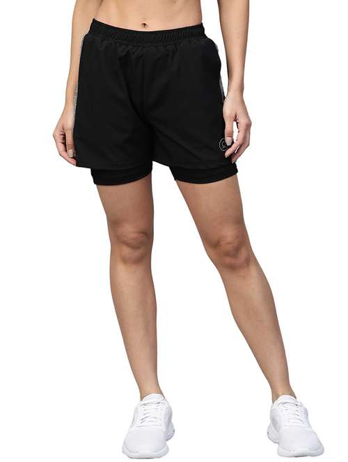 women dark grey polyester sports shorts  - 21483968 -  Standard Image - 0