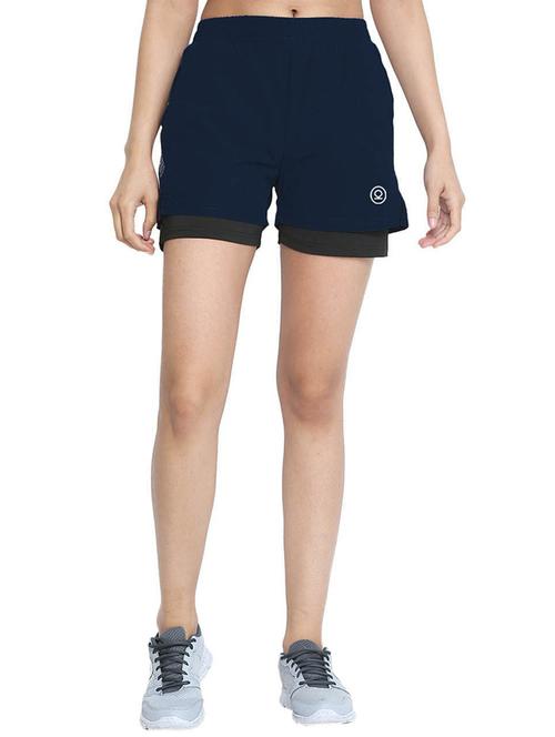 women mid-rise solid sports shorts - 21483979 -  Standard Image - 0