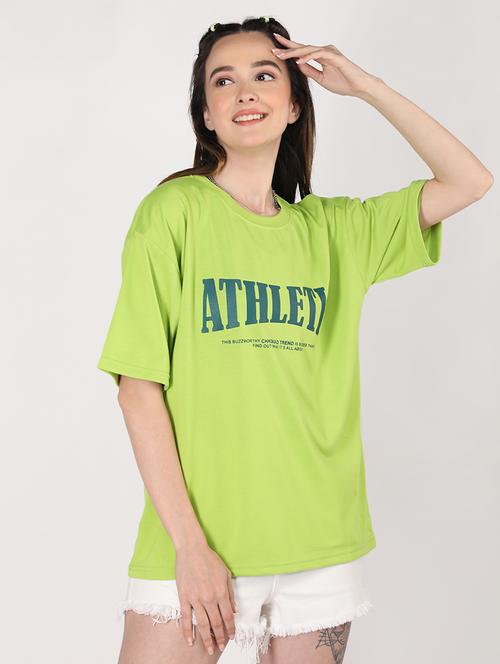 women typographic short sleeve oversized t-shirt - 21484048 -  Standard Image - 0