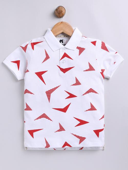 kids white cotton polo t-shirt - 21484092 -  Standard Image - 0