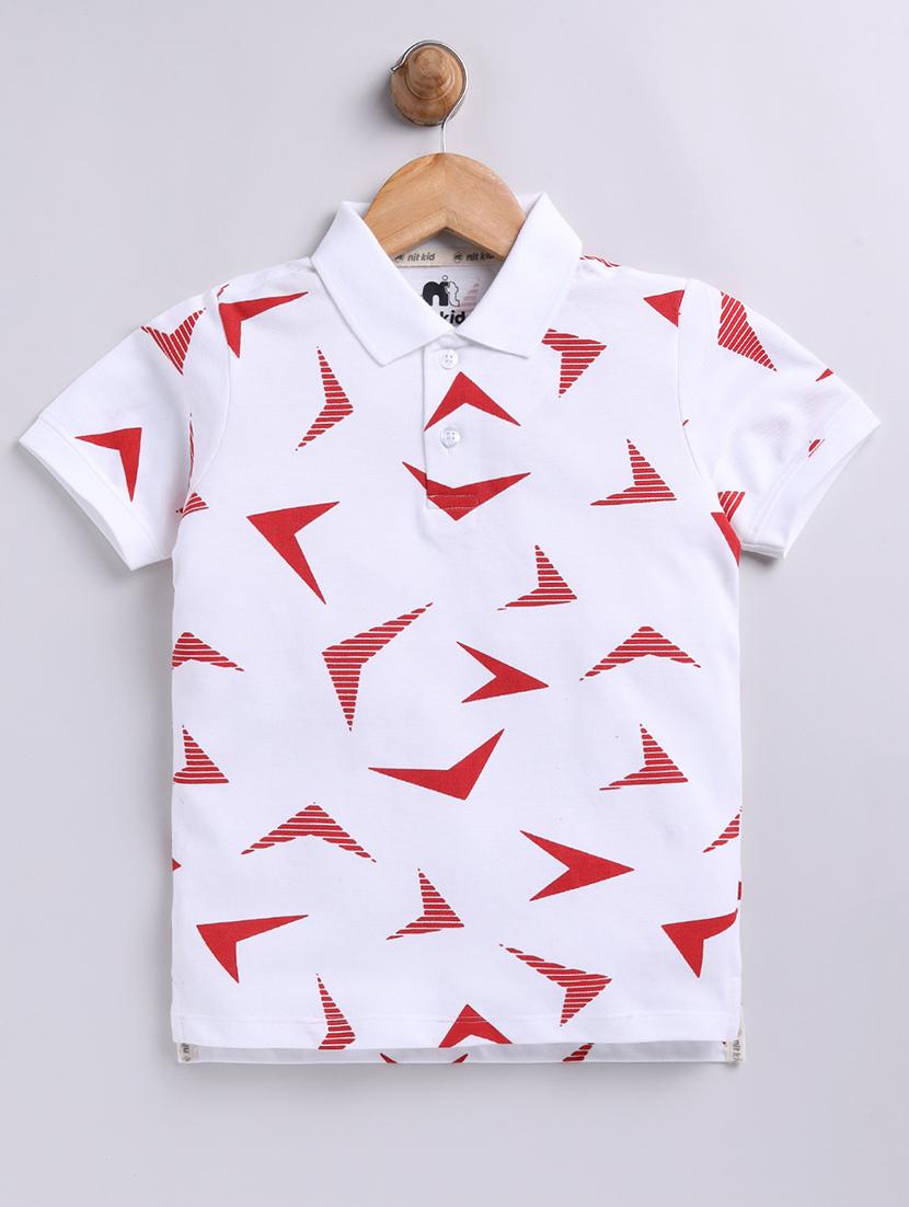 kids white cotton polo t-shirt - 21484092 -  Zoom Image - 0