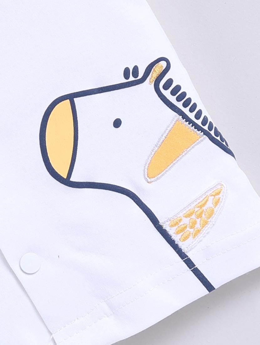 kids white cotton shorts set - 21484565 - Standard Image - 4