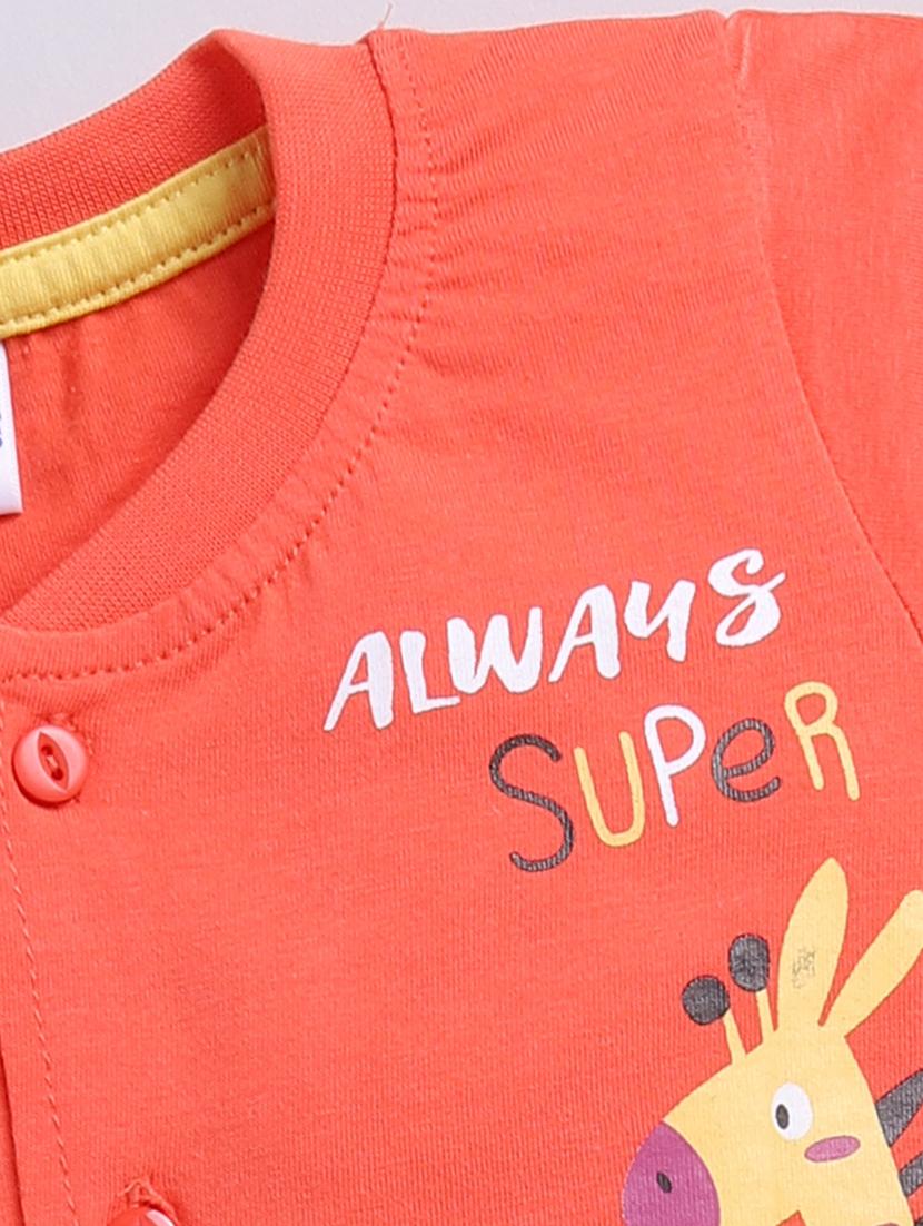 set of 2 kids orange cotton shorts set - 21484582 - Standard Image - 4