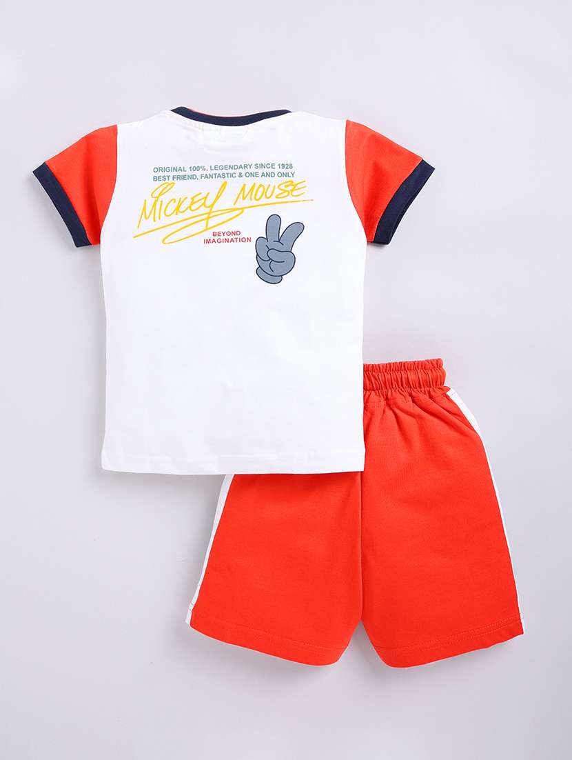 kids white cotton shorts set - 21484595 - Standard Image - 1