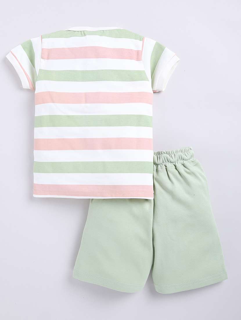 kids white cotton shorts set  - 21484596 -  Standard Image - 1