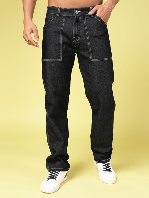 men black denim jeans - 21484911 -  Standard Image - 0