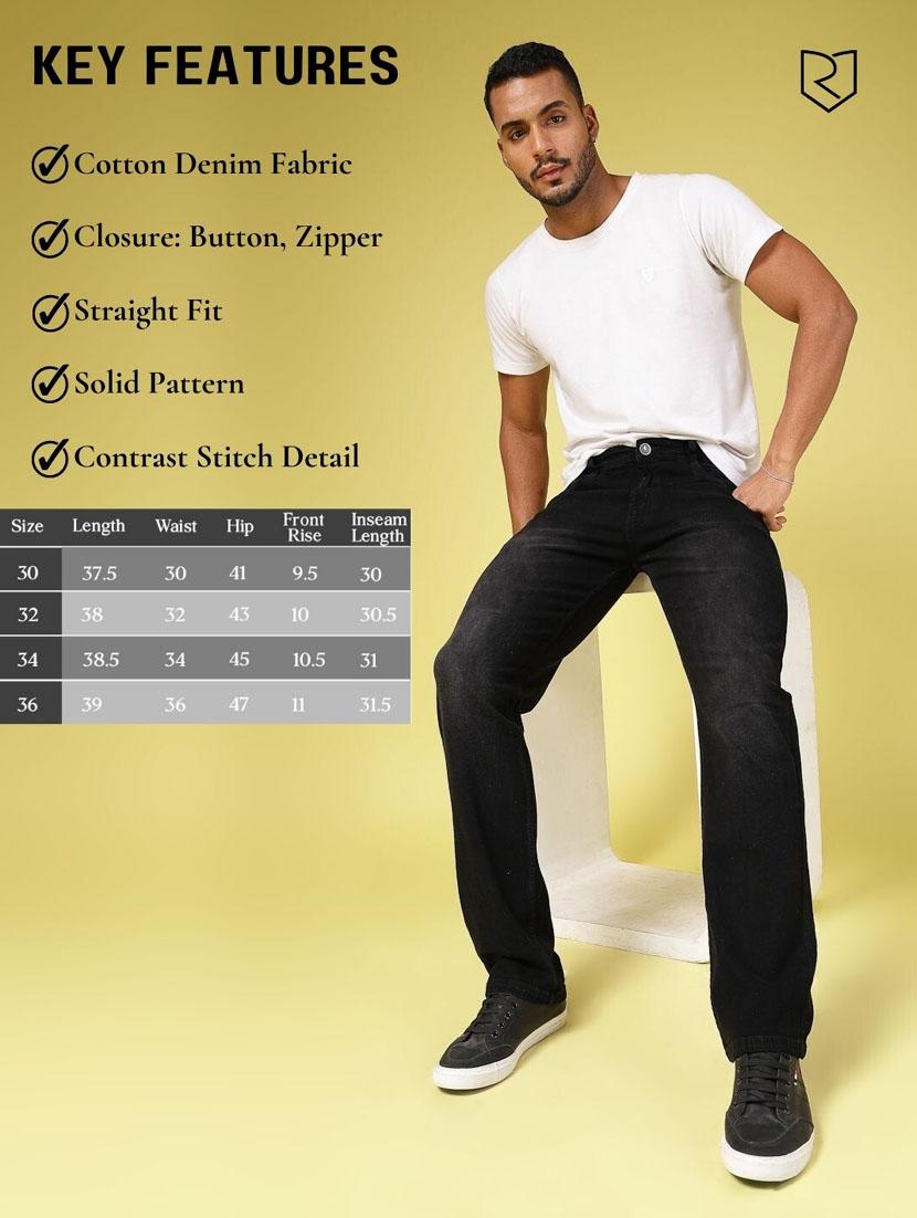 men black denim jeans - 21484911 - Standard Image - 4