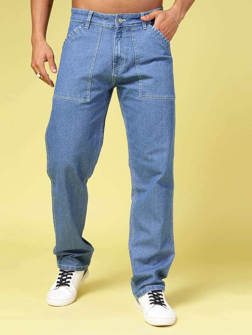men light blue denim jeans - 21484912 -  Standard Image - 1