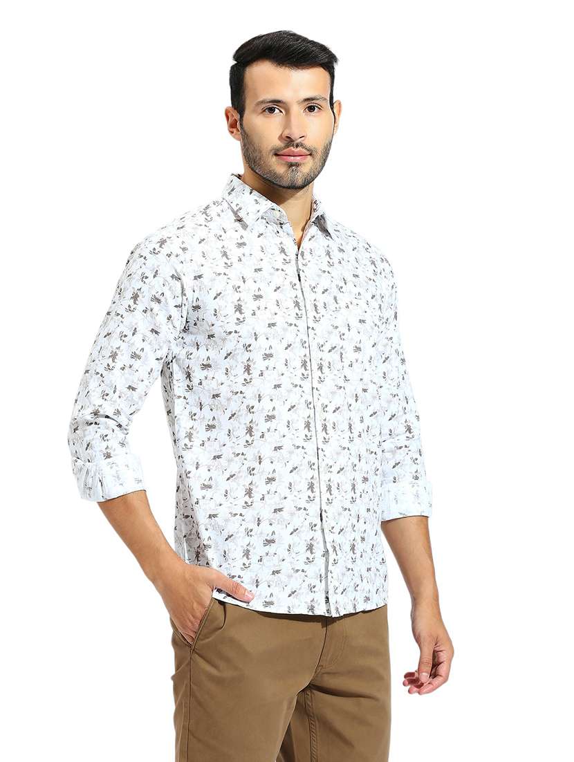 men long sleeved printed casual shirt - 21484958 -  Standard Image - 1