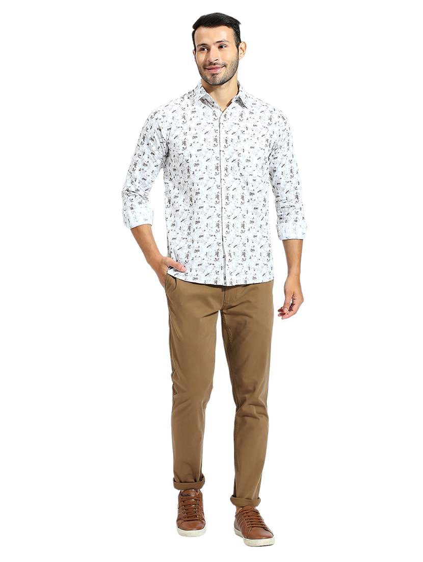 men long sleeved printed casual shirt - 21484958 - Standard Image - 4