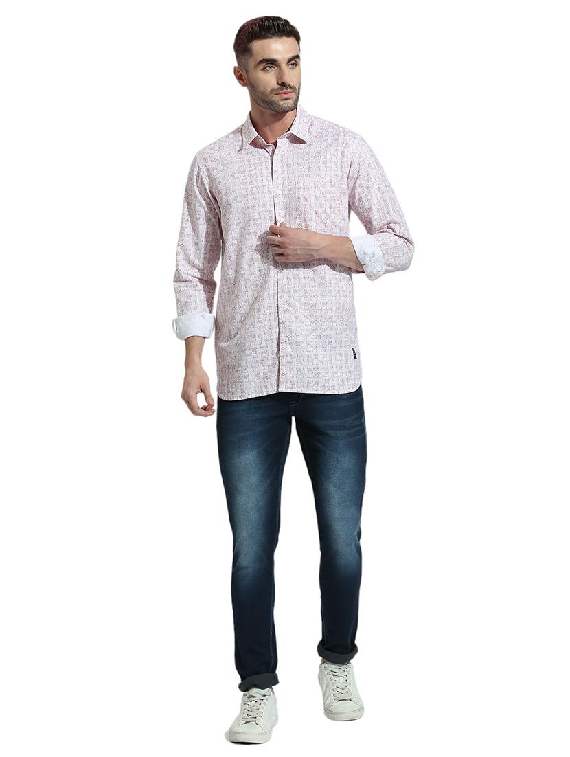 men long sleeved printed casual shirt - 21484998 - Standard Image - 4