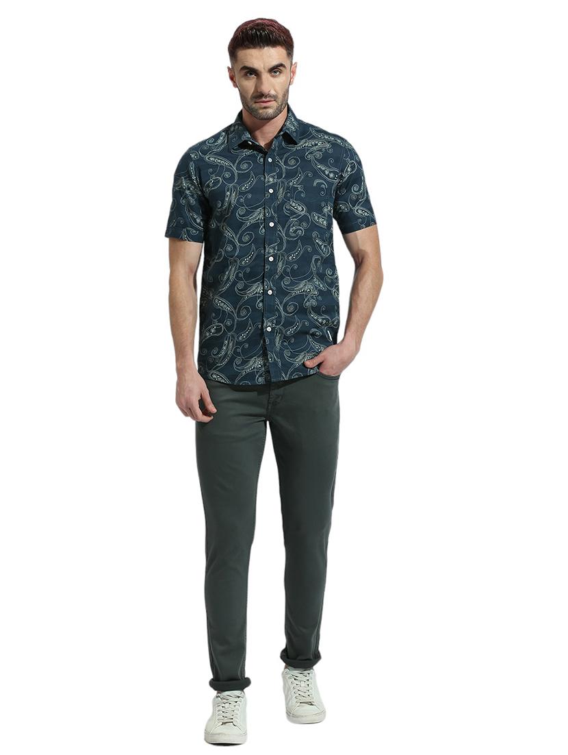 men short sleeved printed casual shirt - 21485029 - Standard Image - 4