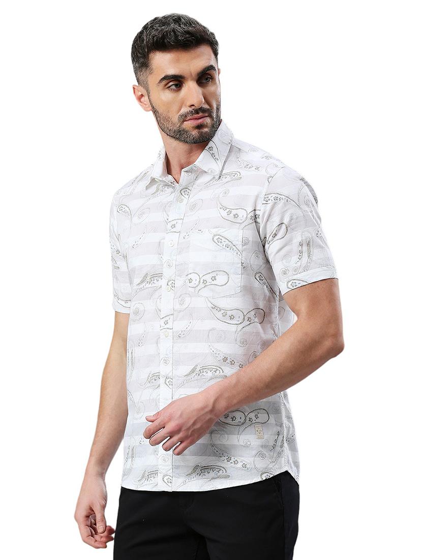 men short sleeved printed casual shirt - 21485030 - Standard Image - 1