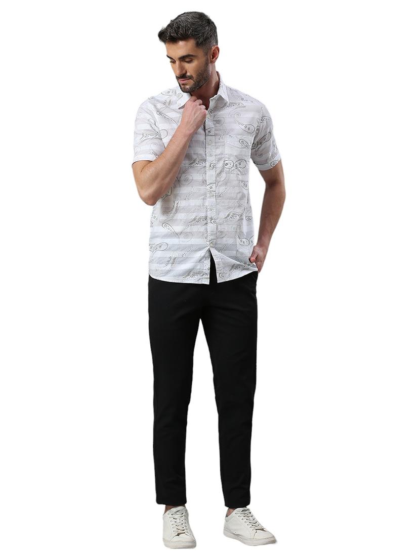 men short sleeved printed casual shirt - 21485030 - Standard Image - 4