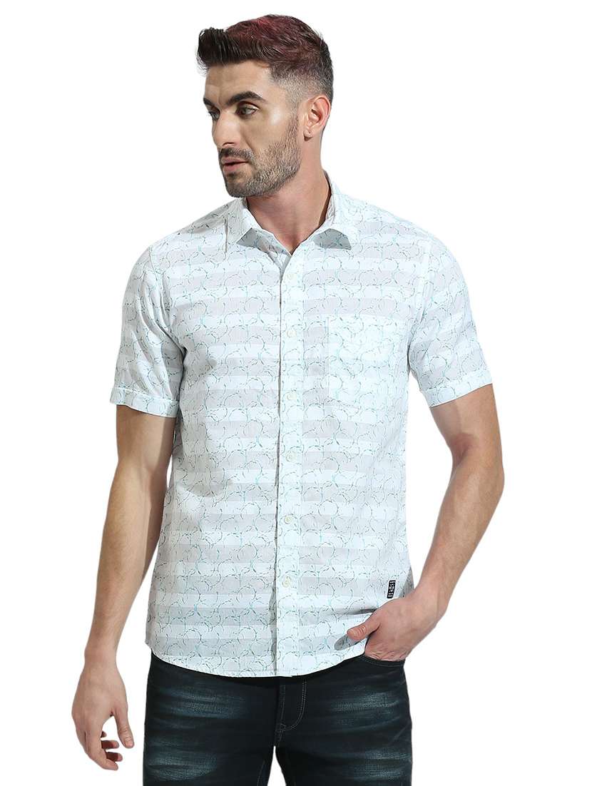 men short sleeved printed casual shirt - 21485031 -  Standard Image - 1