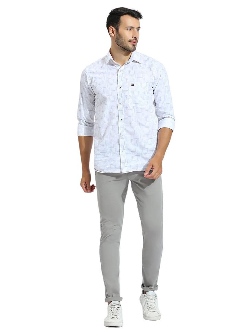 men solid mid rise chinos - 21485056 - Standard Image - 4