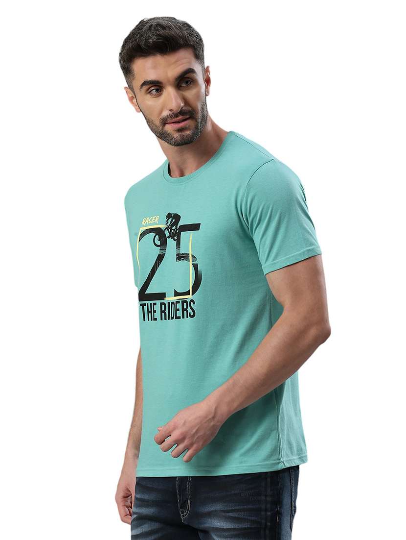 men round neck front print t-shirt - 21485111 - Standard Image - 1