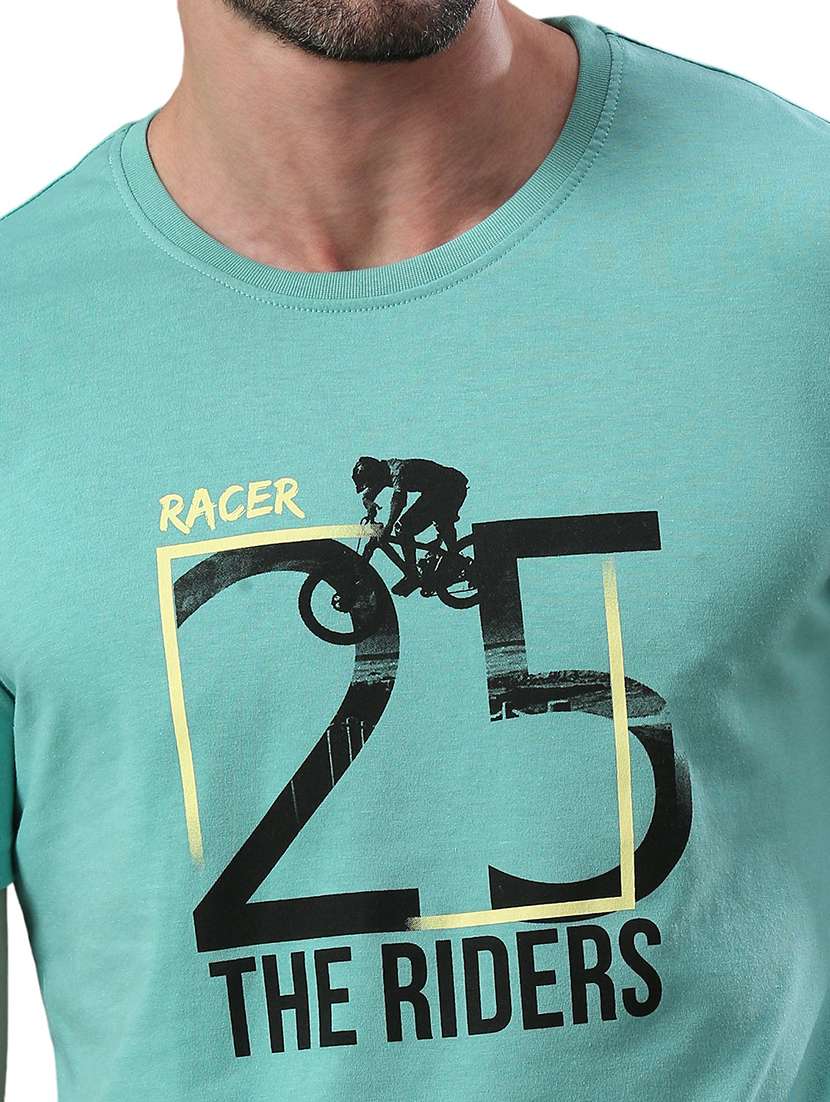 men round neck front print t-shirt - 21485111 - Standard Image - 4