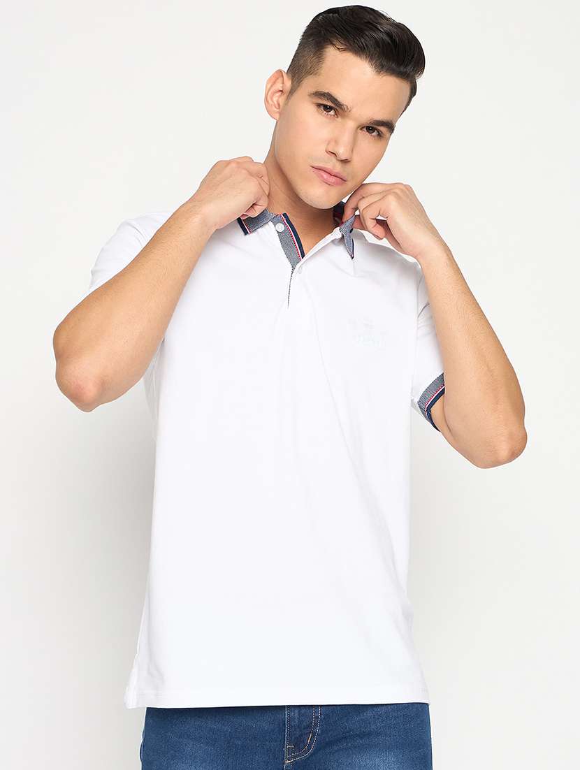 men polo neck plain t-shirt