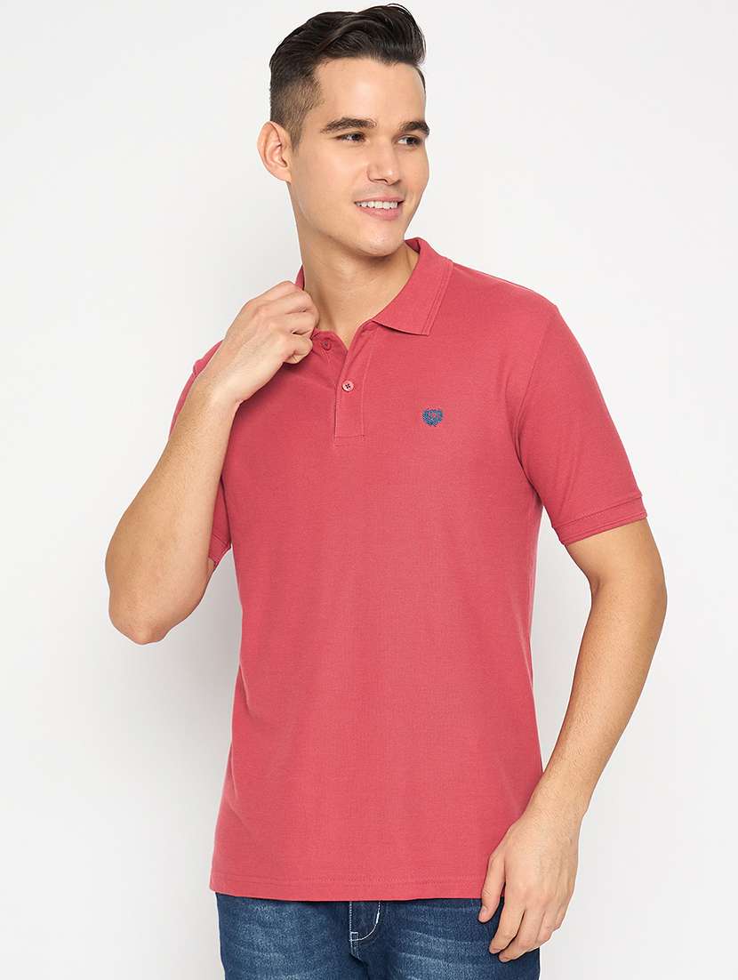 men polo neck short sleeves t-shirt