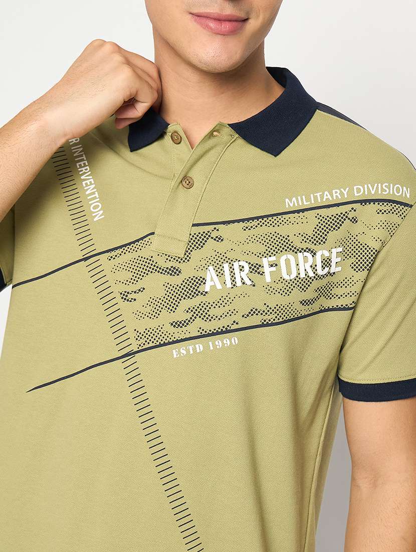 men printed short sleeve polo t-shirt - 21485148 -  Standard Image - 4