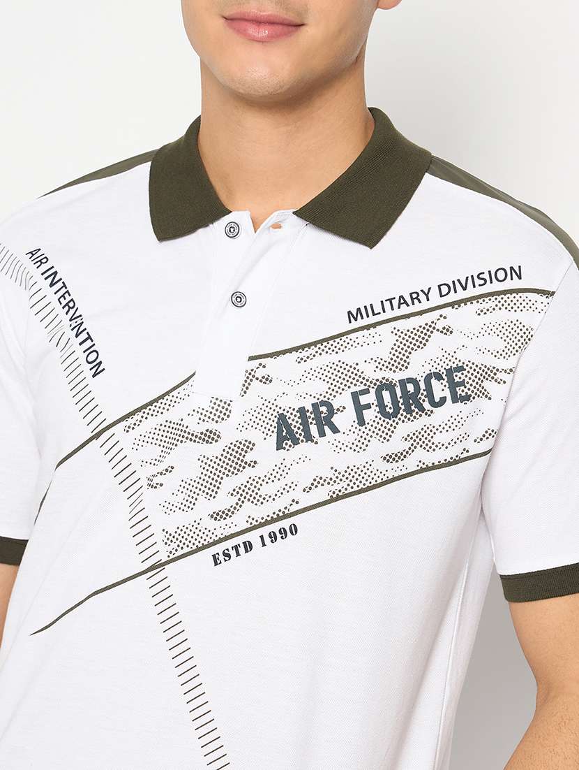 men polo neck front printed t-shirt - 21485149 -  Standard Image - 4