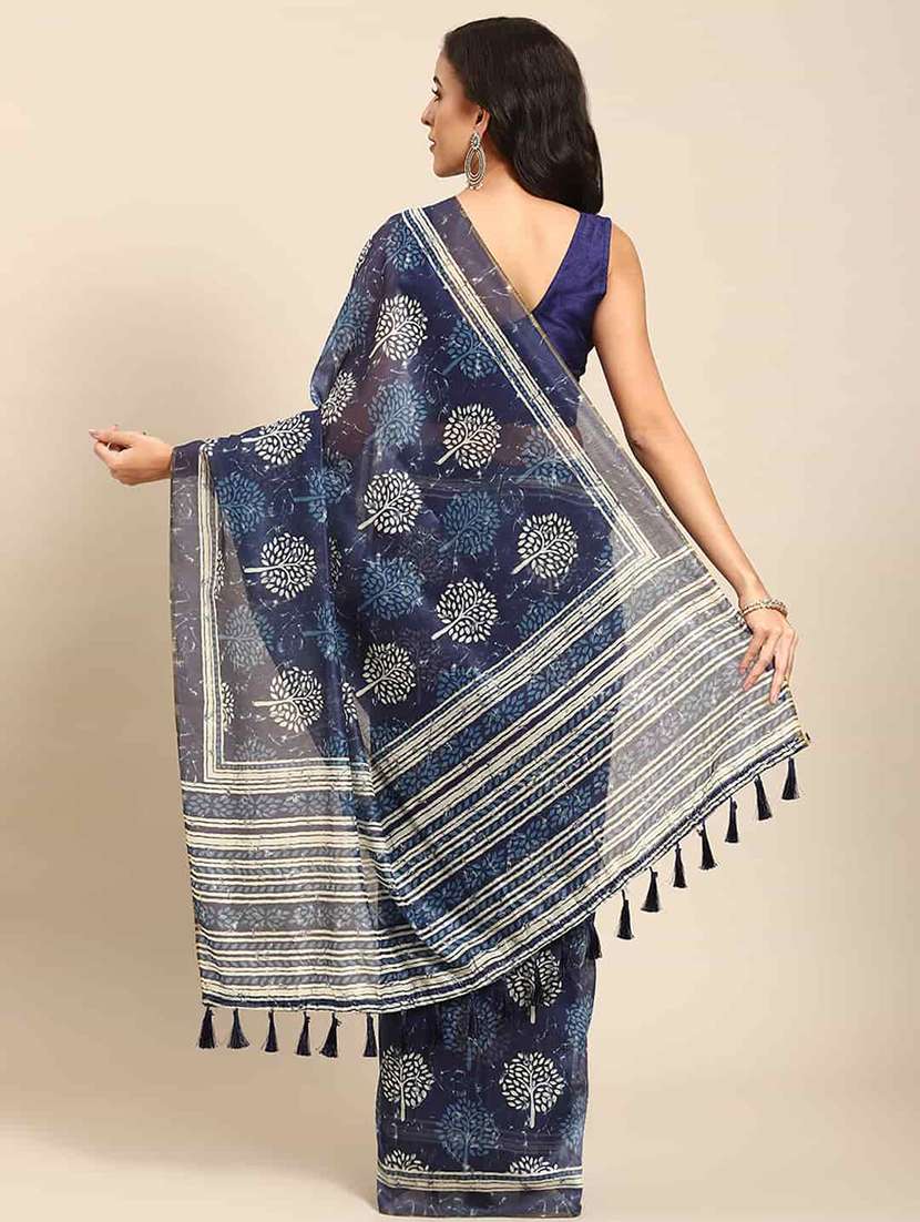 women printed saree with blouse - 21485424 -  Standard Image - 1