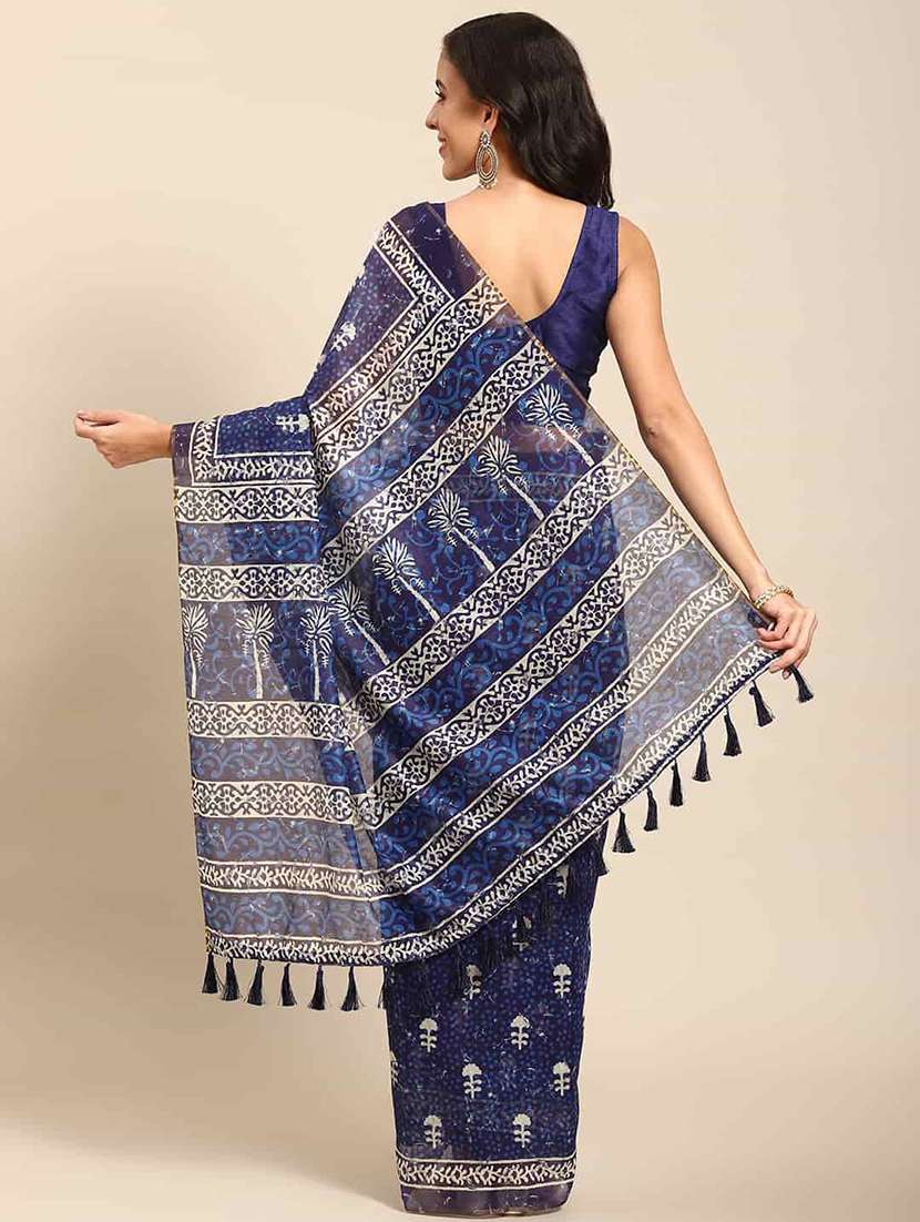 women printed saree with blouse - 21485432 -  Standard Image - 1