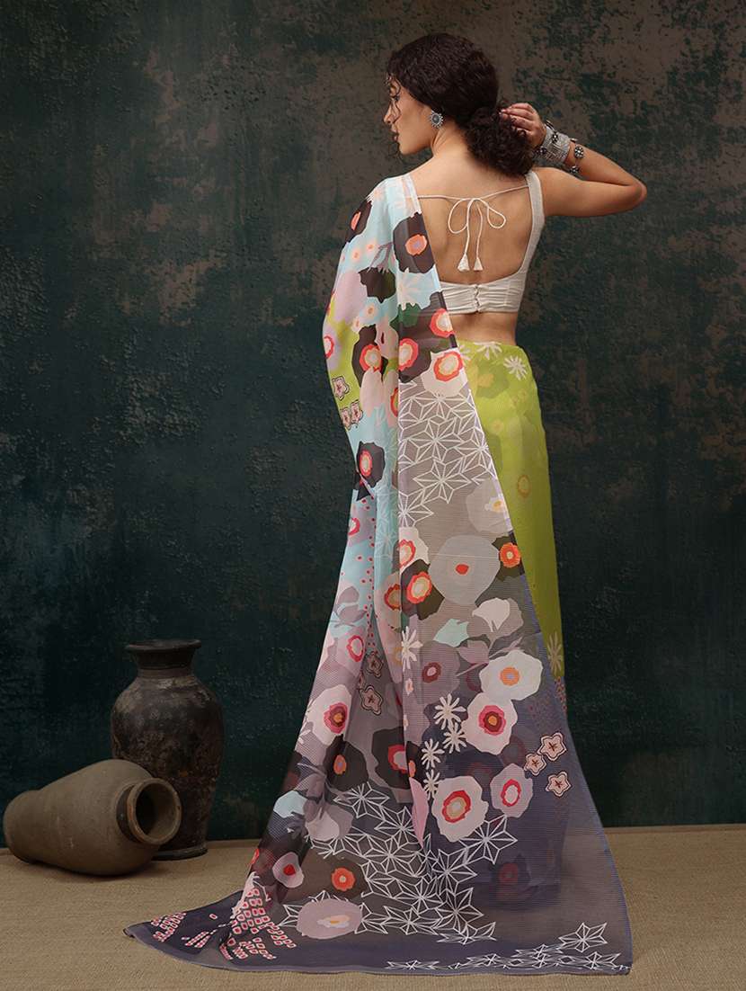 women floral printed saree - 21485500 -  Standard Image - 1