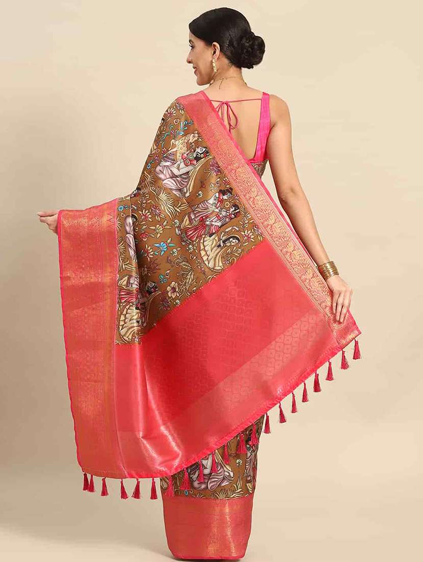 women self-design bordered saree with blouse - 21485702 -  Standard Image - 1