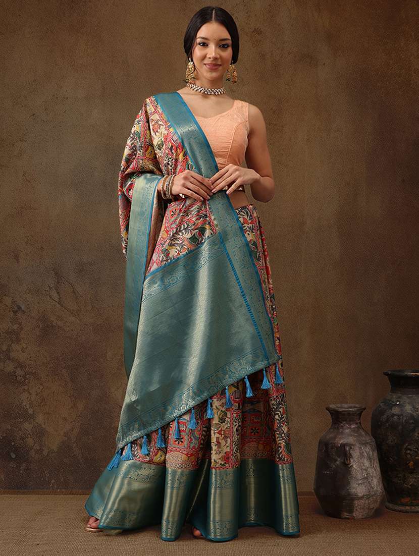 women printed bordered saree - 21485756 -  Standard Image - 1