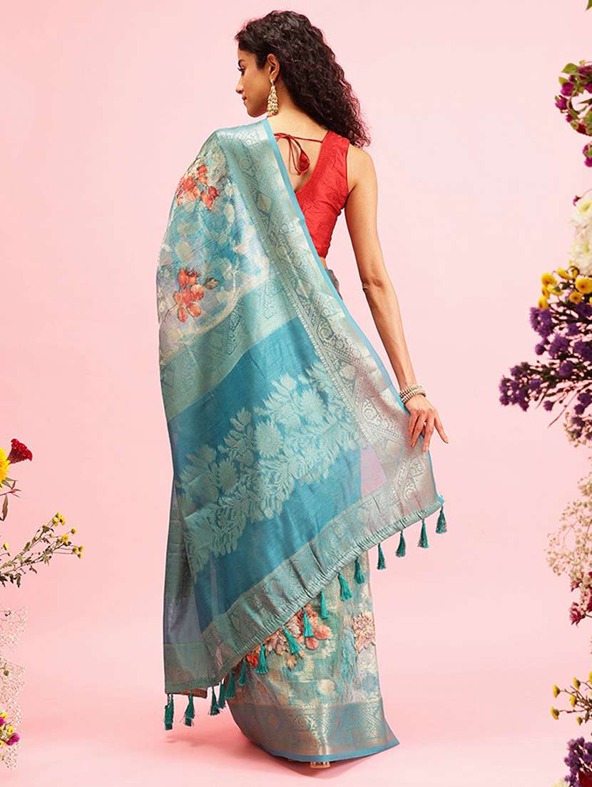 women self-design bordered saree with blouse - 21485856 -  Standard Image - 1