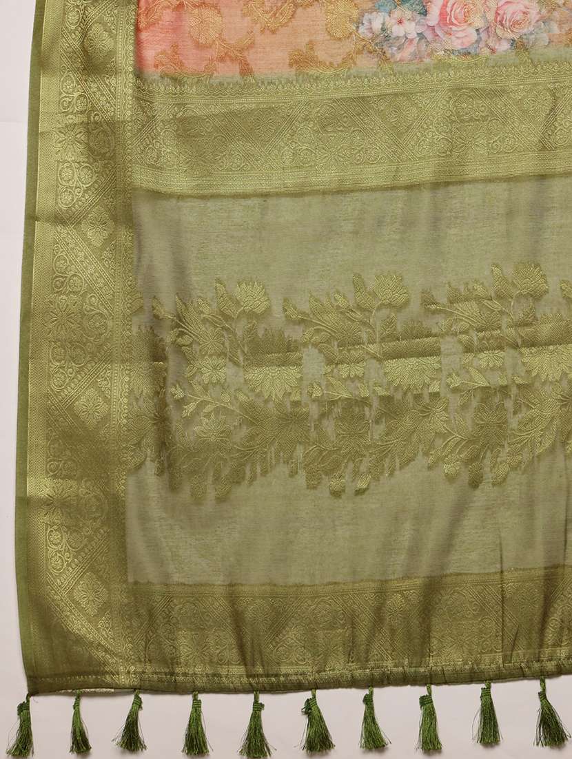 women self-design bordered saree with blouse - 21485858 -  Standard Image - 4