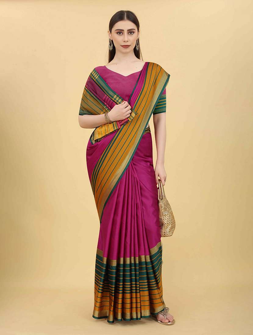 pink art silk assam saree - 21485972 -  Standard Image - 1